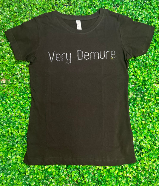 Very Demure Tee Crystal Rhinestones